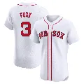 Men's Boston Red Sox ＃3 Jimmie Foxx White Elite Home Patch Jersey