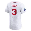 Men's Boston Red Sox ＃3 Jimmie Foxx White Elite Home Patch Jersey