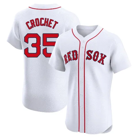 Men's Boston Red Sox ＃35 Garrett Crochet White Elite Home Jersey