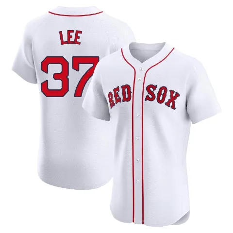 Men's Boston Red Sox ＃37 Bill Lee White Elite Home Jersey