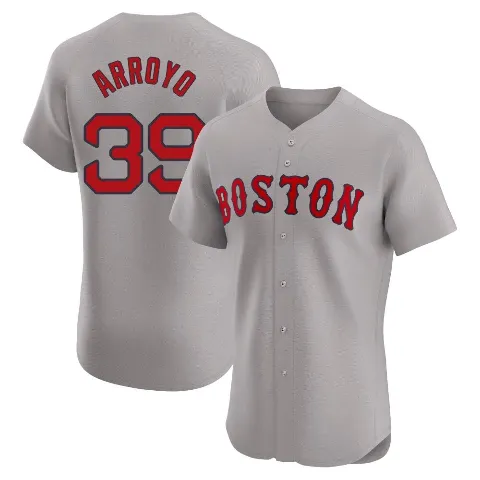 Men's Boston Red Sox ＃39 Christian Arroyo Gray Elite Road Jersey