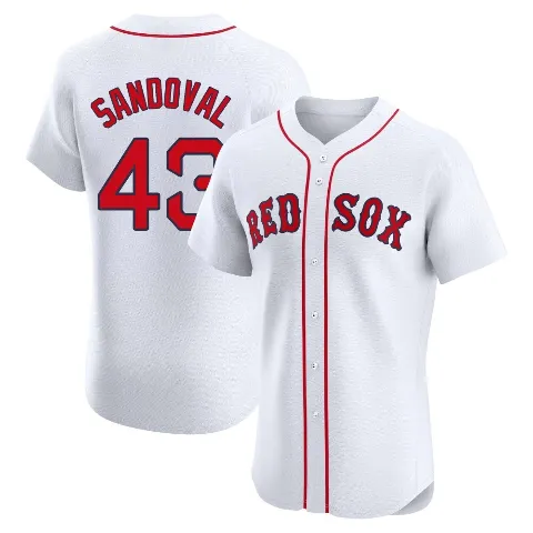 Men's Boston Red Sox ＃43 Patrick Sandoval White Elite Home Patch Jersey