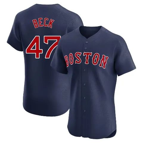 Men's Boston Red Sox ＃47 Rod Beck Navy Elite Alternate Jersey
