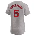 Men's Boston Red Sox ＃5 Nomar Garciaparra Gray Elite Road Jersey
