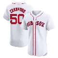 Men's Boston Red Sox ＃50 Kutter Crawford White Elite Home Jersey