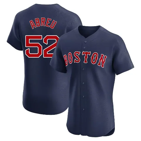 Men's Boston Red Sox ＃52 Wilyer Abreu Navy Elite Alternate Jersey