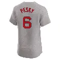 Men's Boston Red Sox ＃6 Johnny Pesky Gray Elite Road Jersey