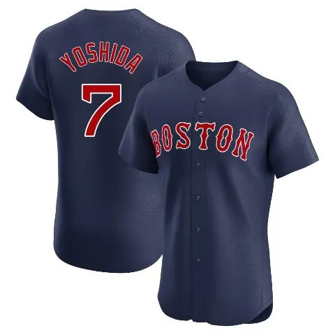 Men's Boston Red Sox ＃7 Masataka Yoshida Navy Elite Alternate Jersey