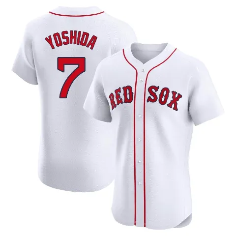 Men's Boston Red Sox ＃7 Masataka Yoshida White Elite Home Jersey