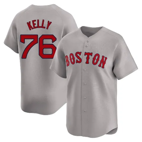 Men's Boston Red Sox ＃76 Zack Kelly Gray Limited Away Jersey