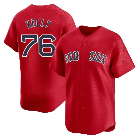 Men's Boston Red Sox ＃76 Zack Kelly Red Limited Alternate Jersey