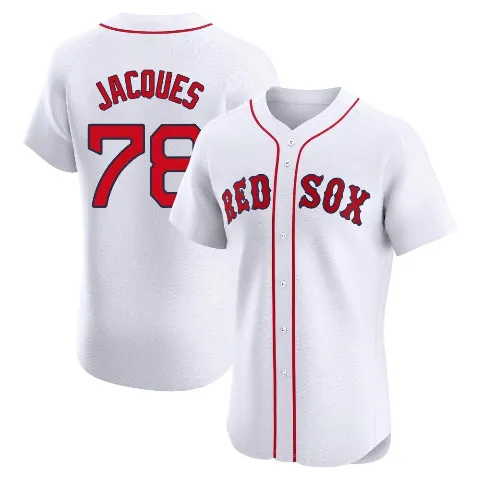 Men's Boston Red Sox ＃78 Joe Jacques White Elite Home Patch Jersey