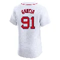 Men's Boston Red Sox ＃91 Jhostynxon Garcia White Elite Home Jersey