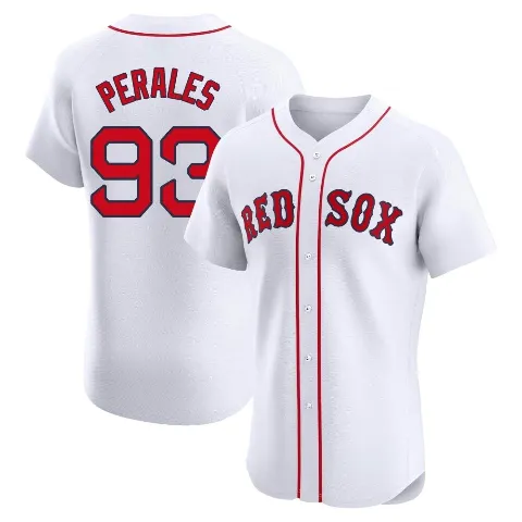 Men's Boston Red Sox ＃93 Luis Perales White Elite Home Jersey