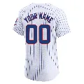Men's Chicago Cubs ＃00 Custom White Elite Home Jersey