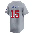 Men's Chicago Cubs ＃15 Carson Kelly Gray Limited Road Jersey