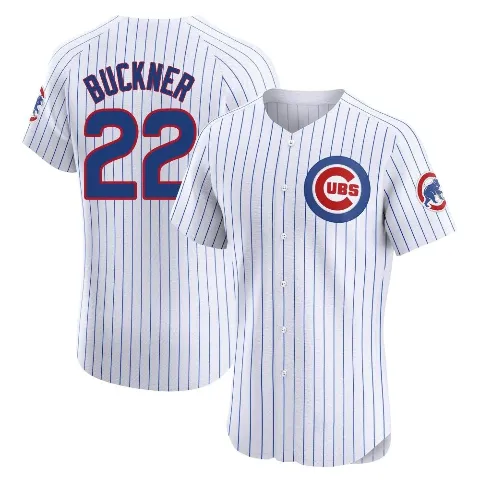 Men's Chicago Cubs ＃22 Bill Buckner White Elite Home Jersey