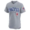 Men's Chicago Cubs ＃3 Justin Turner Gray Elite Road Jersey