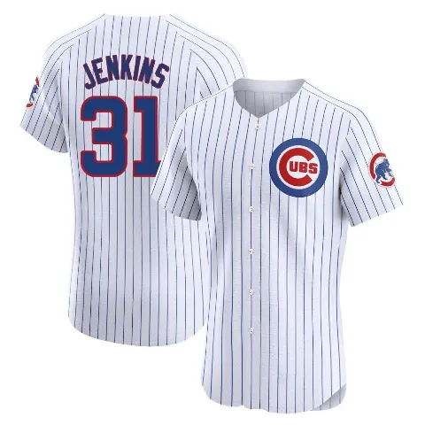 Men's Chicago Cubs ＃31 Fergie Jenkins White Elite Home Jersey