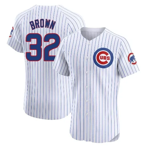 Men's Chicago Cubs ＃32 Ben Brown White Elite Home Jersey