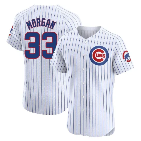 Men's Chicago Cubs ＃33 Eli Morgan White Elite Home Jersey