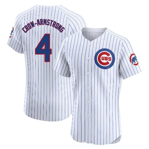 Men's Chicago Cubs ＃4 Pete Crow-Armstrong White Elite Home Jersey