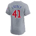 Men's Chicago Cubs ＃41 John Lackey Gray Elite Road Jersey