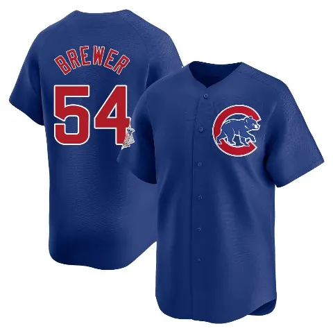 Men's Chicago Cubs ＃54 Colten Brewer Royal Limited Alternate Jersey