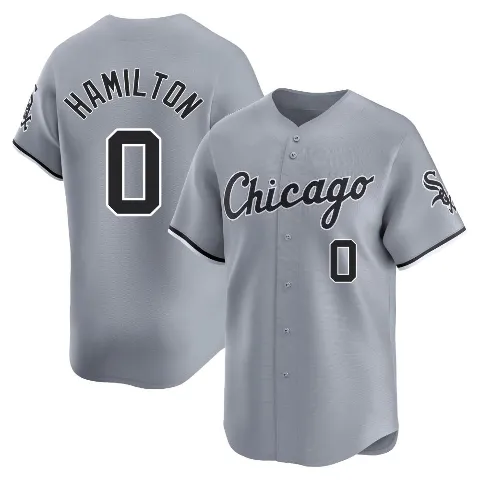Men's Chicago White Sox ＃0 Billy Hamilton Gray Limited Road Jersey