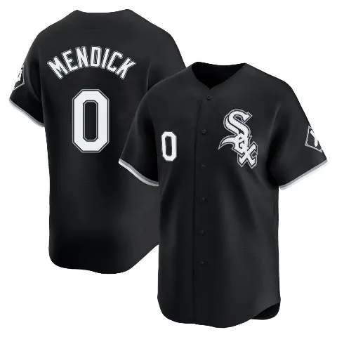 Men's Chicago White Sox ＃0 Danny Mendick Black Limited Alternate Jersey