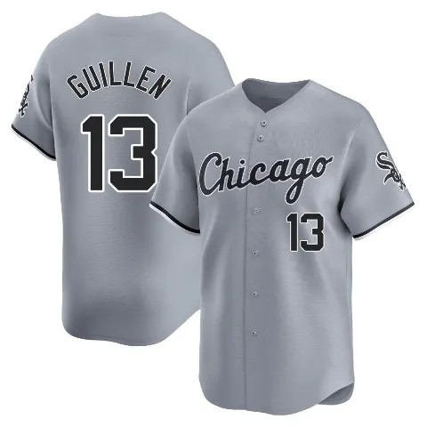 Men's Chicago White Sox ＃13 Ozzie Guillen Gray Limited Road Jersey
