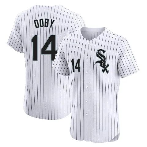 Men's Chicago White Sox ＃14 Larry Doby White Elite Home Jersey