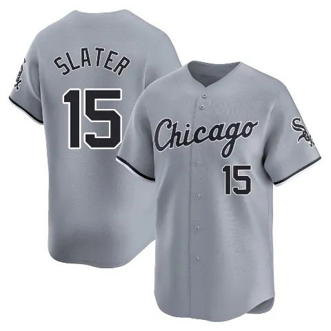 Men's Chicago White Sox ＃15 Austin Slater Gray Limited Road Jersey