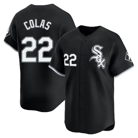 Men's Chicago White Sox ＃22 Oscar Colas Black Limited Alternate Jersey