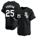 Men's Chicago White Sox ＃25 Andrew Vaughn Black Limited Alternate Jersey