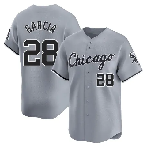 Men's Chicago White Sox ＃28 Leury Garcia Gray Limited Road Jersey