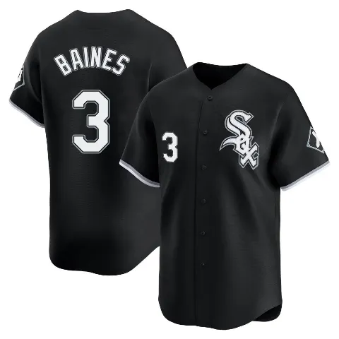 Men's Chicago White Sox ＃3 Harold Baines Black Limited Alternate Jersey