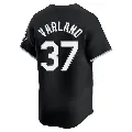 Men's Chicago White Sox ＃37 Gus Varland Black Limited Alternate Jersey