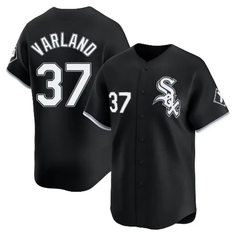 Men's Chicago White Sox ＃37 Gus Varland Black Limited Alternate Jersey