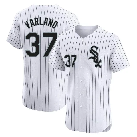 Men's Chicago White Sox ＃37 Gus Varland White Elite Home Jersey