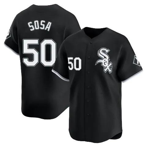 Men's Chicago White Sox ＃50 Lenyn Sosa Black Limited Alternate Jersey
