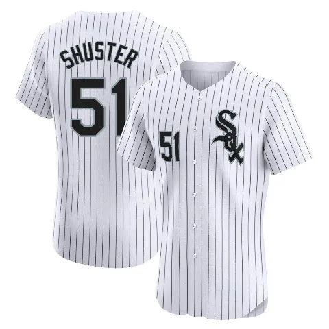 Men's Chicago White Sox ＃51 Jared Shuster White Elite Home Jersey