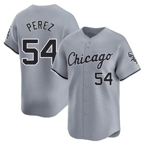 Men's Chicago White Sox ＃54 Martin Perez Gray Limited Road Jersey