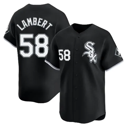 Men's Chicago White Sox ＃58 Jimmy Lambert Black Limited Alternate Jersey