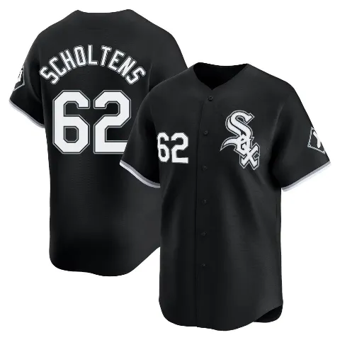 Men's Chicago White Sox ＃62 Jesse Scholtens Black Limited Alternate Jersey