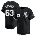 Men's Chicago White Sox ＃63 Matt Foster Black Limited Alternate Jersey