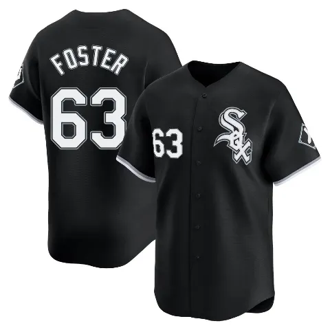 Men's Chicago White Sox ＃63 Matt Foster Black Limited Alternate Jersey