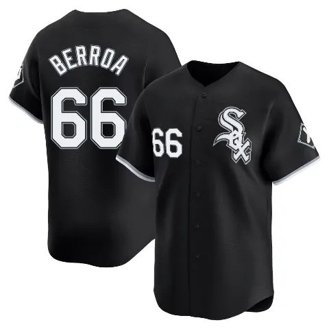 Men's Chicago White Sox ＃66 Prelander Berroa Black Limited Alternate Jersey