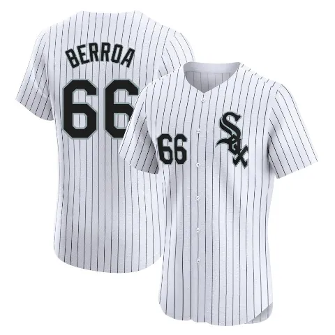 Men's Chicago White Sox ＃66 Prelander Berroa White Elite Home Jersey
