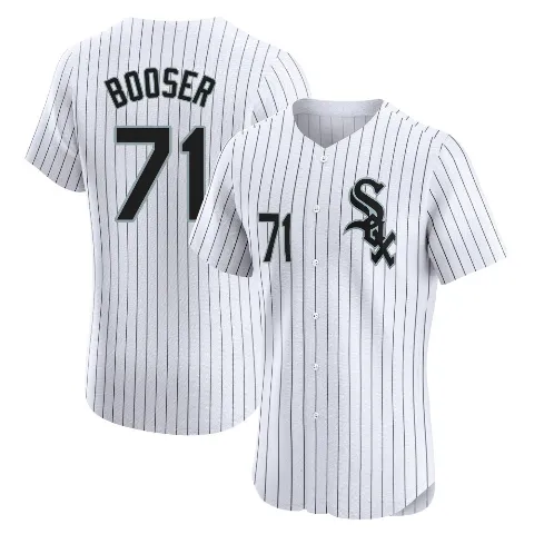 Men's Chicago White Sox ＃71 Cam Booser White Elite Home Jersey